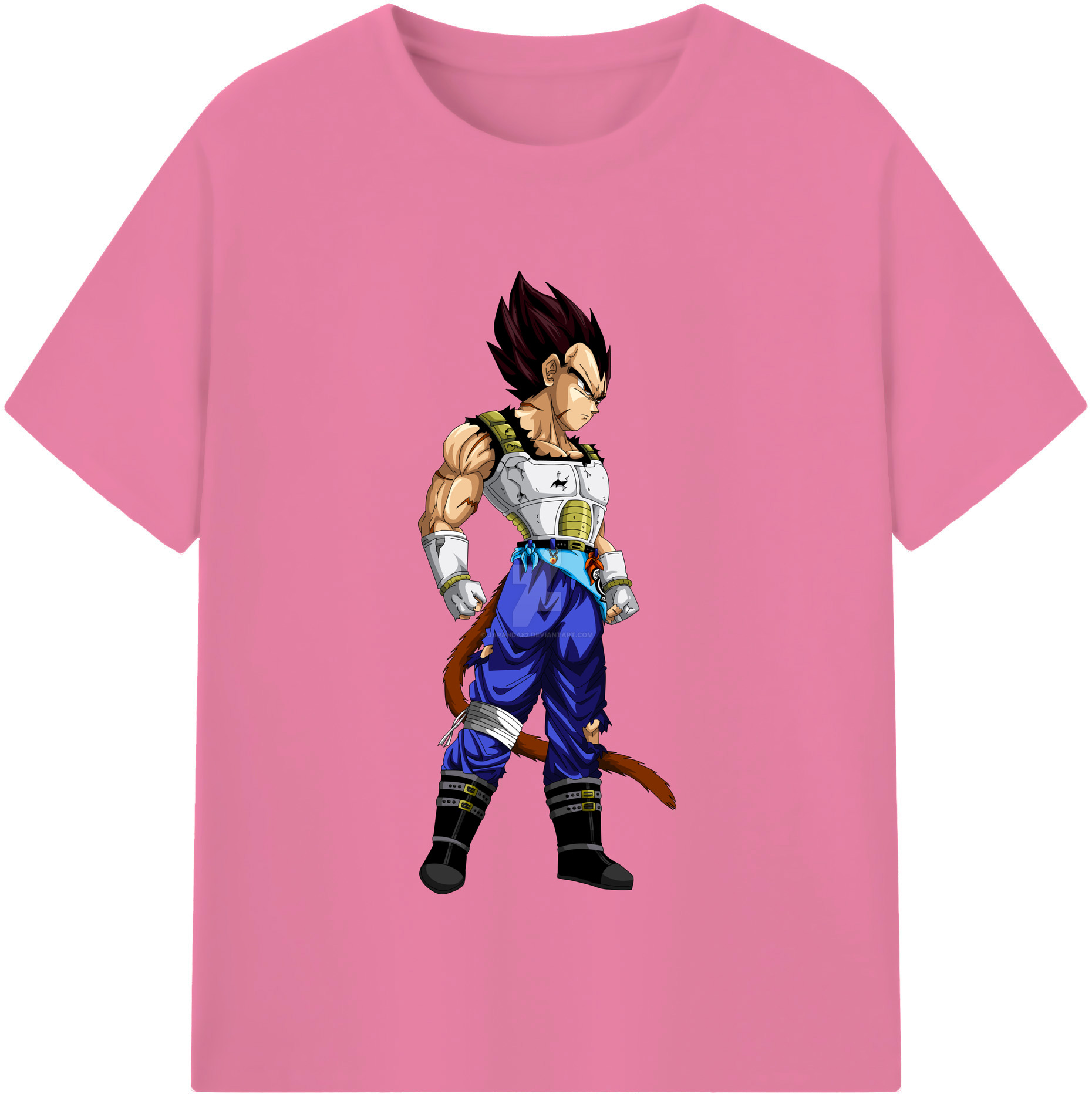 （画像用） ドラゴンボール ベジータ四世（Bejīta Yonsei）DRAGON BALL Vegeta IV 綿100％半袖Tシャツ（フロントプリント）